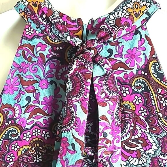 Speechless Halter Neckline Dress, Burgundy & Teal Print, Size Small, NWT - Picture 6 of 10